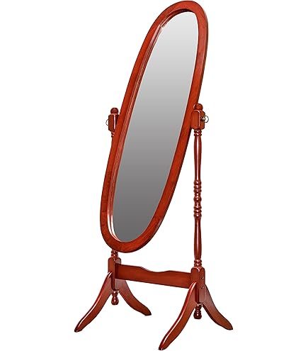 【IDEE】SLEIGH MIRROR Natural Old Classic Sleigh Beveled Cheval Mirror - Amish Direct Furniture